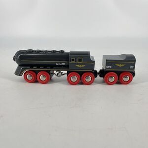 BRIO GPO Speedy Bullet Train w Tender Wooden Railway Engine Toy